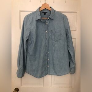 J. Crew Factory Light Blue Chambray Button-Down Shirt